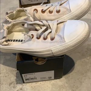 Rose gold converse shoreline 8.5